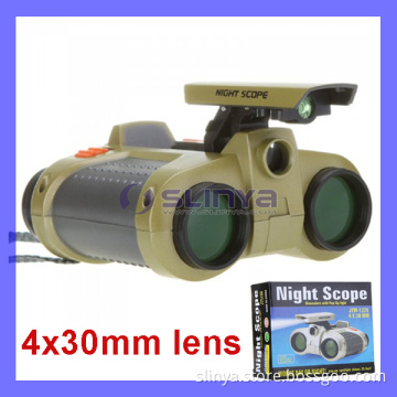 4 X 30mm Night Scope Binoculars Night Beam Vision with Pop-up Light